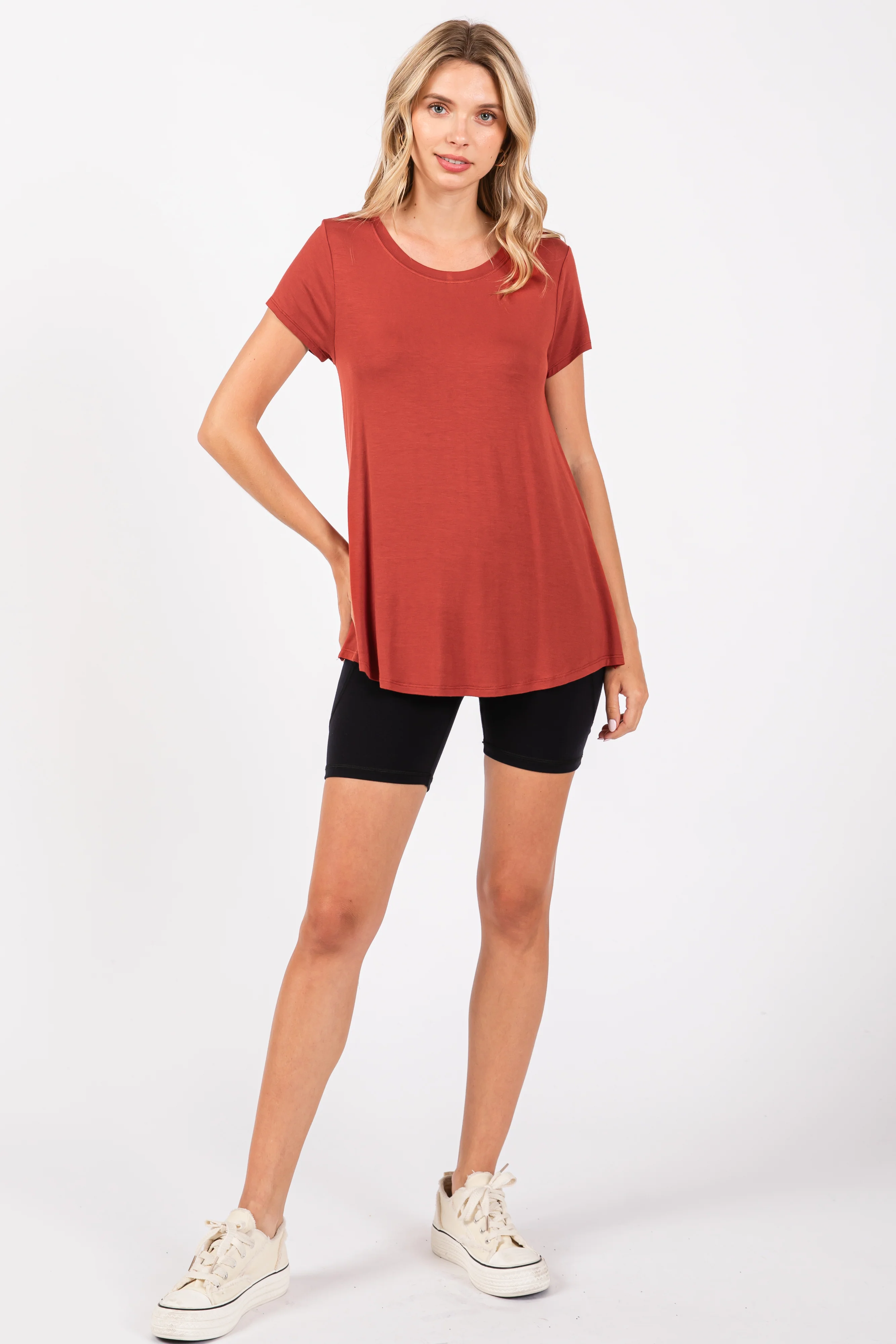 Rust Basic Short Sleeve Top - Image 4