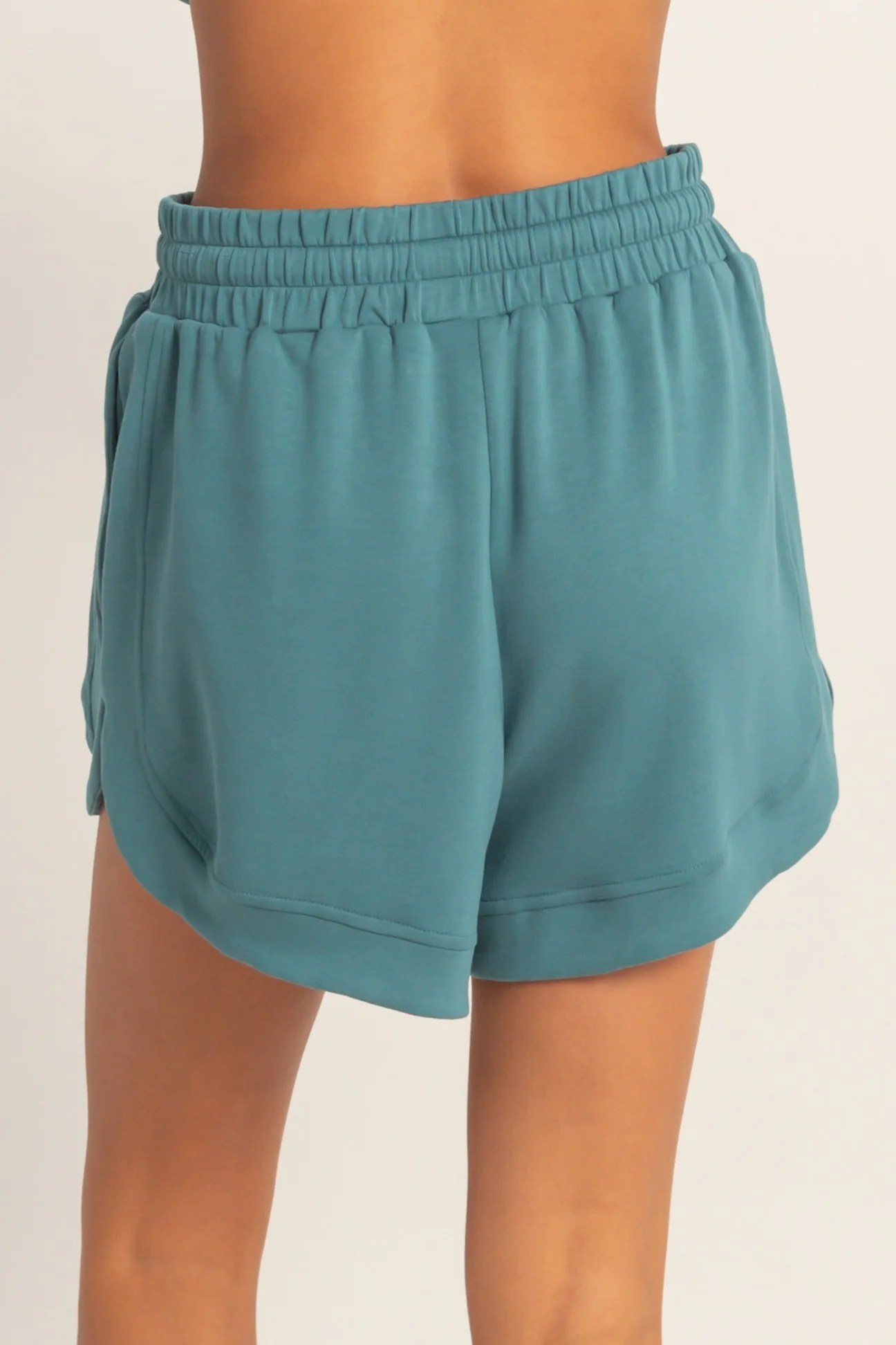 Teal Drawstring Relaxed Fit Shorts - Image 4