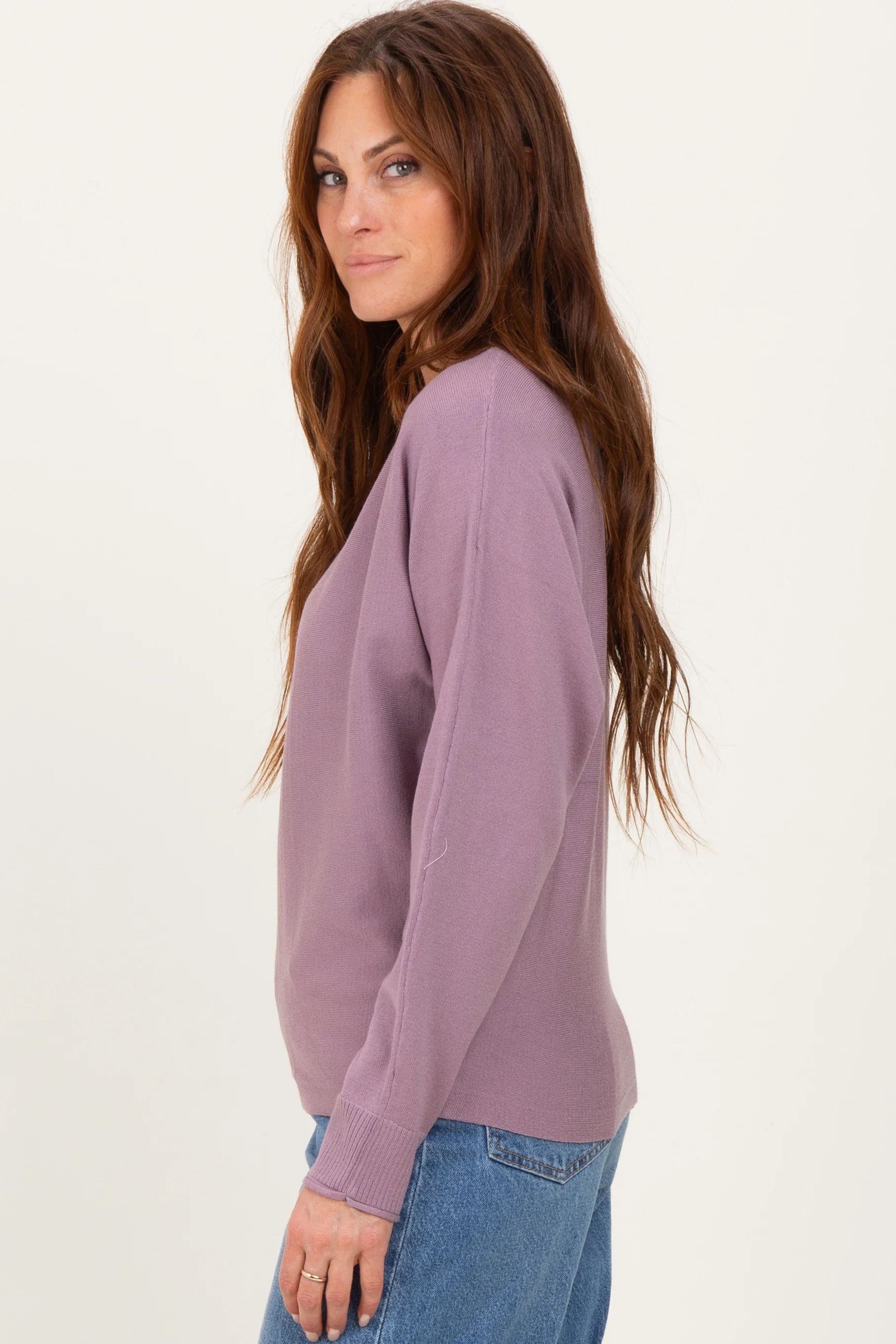 Violet Dolman Sleeve Knit Top - Image 3