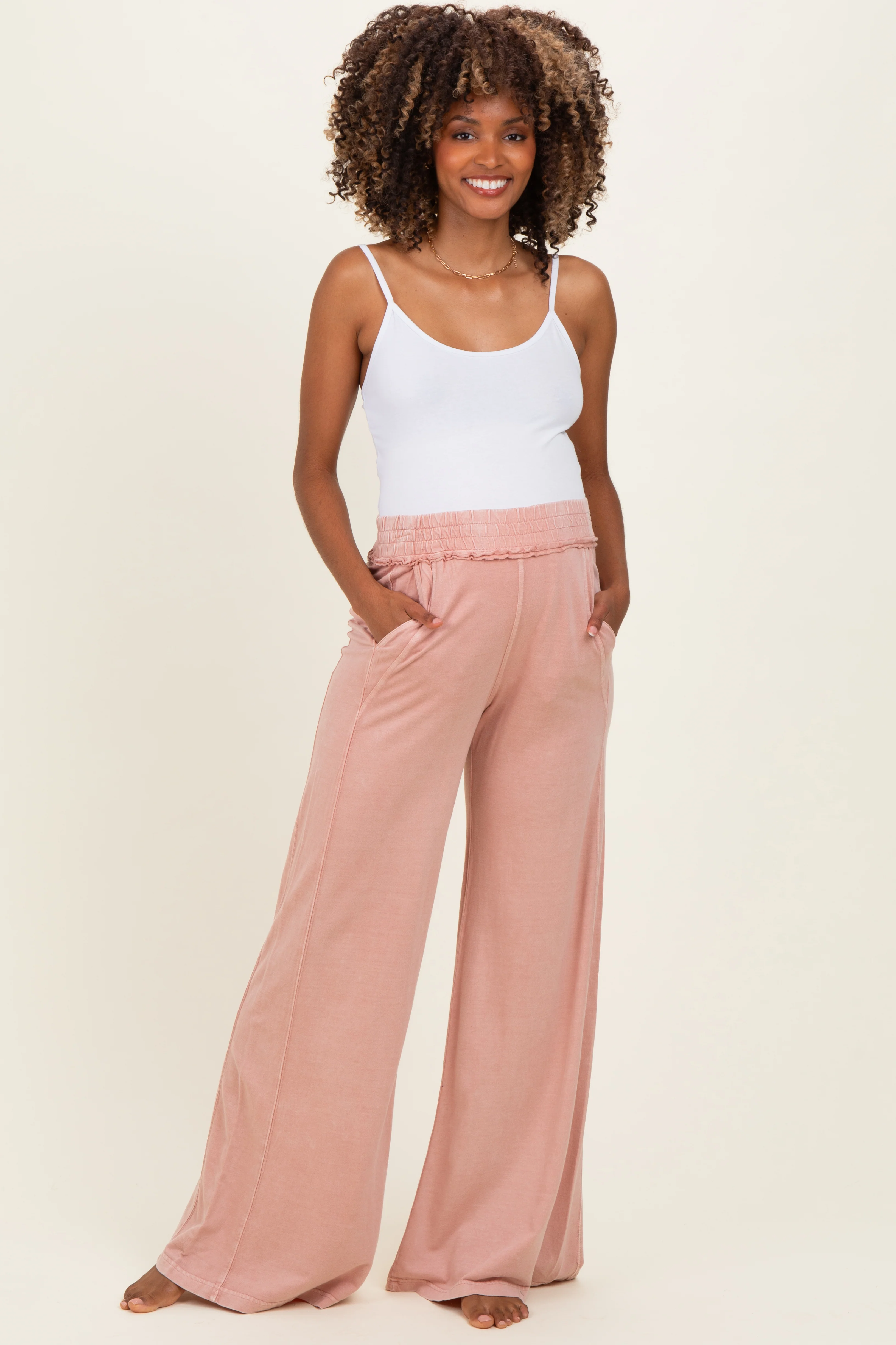 White Basic Adjustable Strap Maternity Cami - Image 3