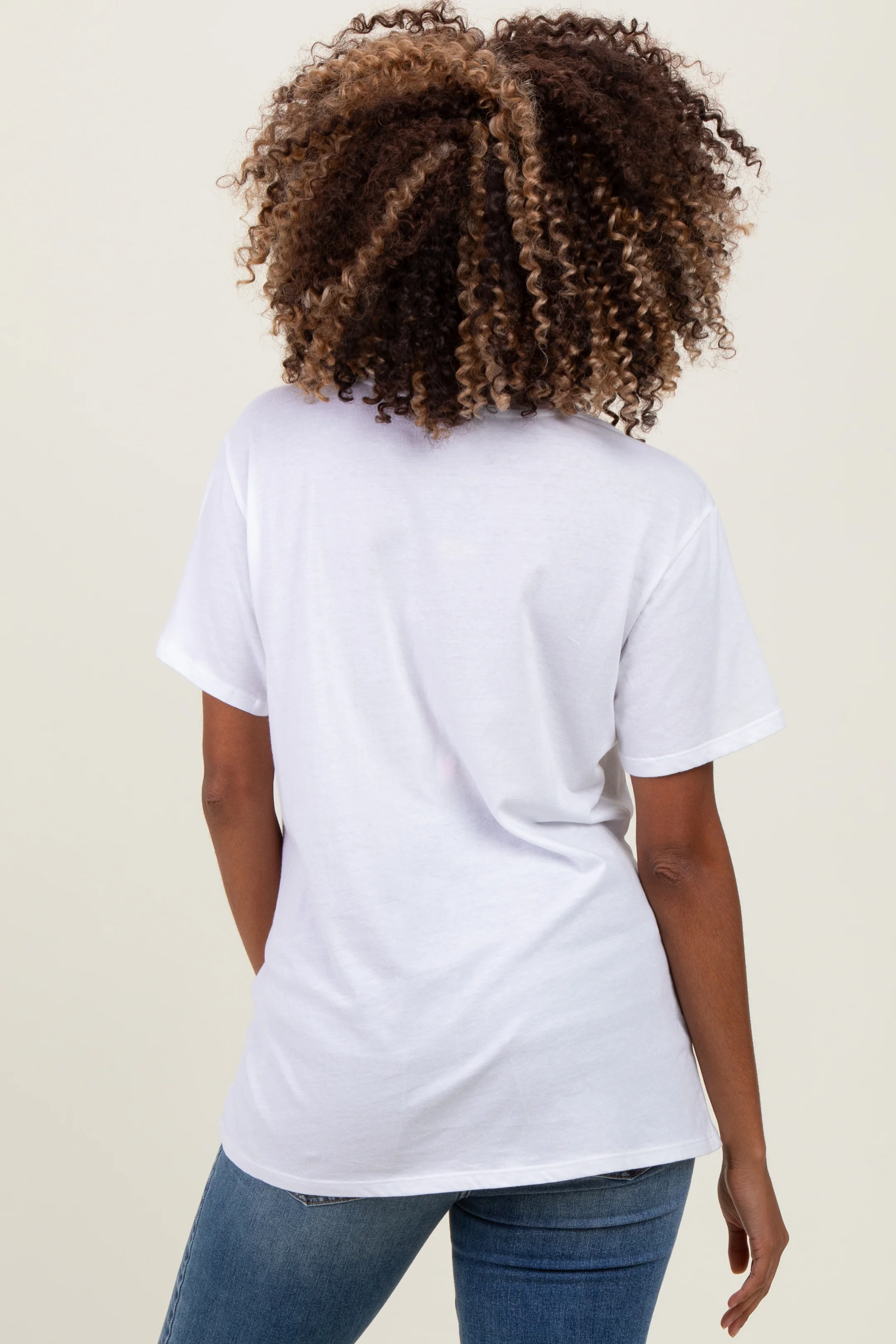 White Basic Maternity Tee - Image 3