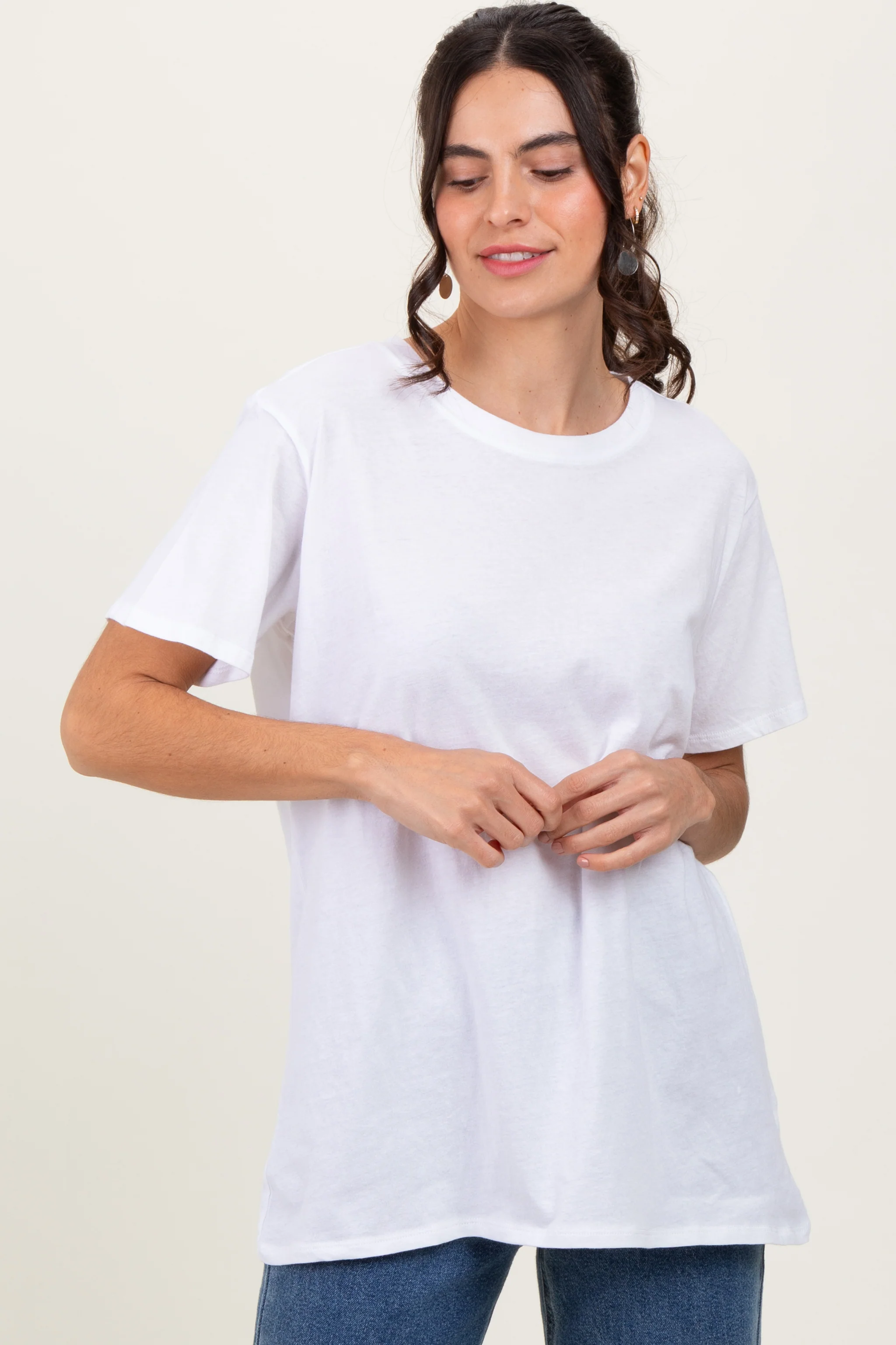 White Basic Maternity Tee - Image 4