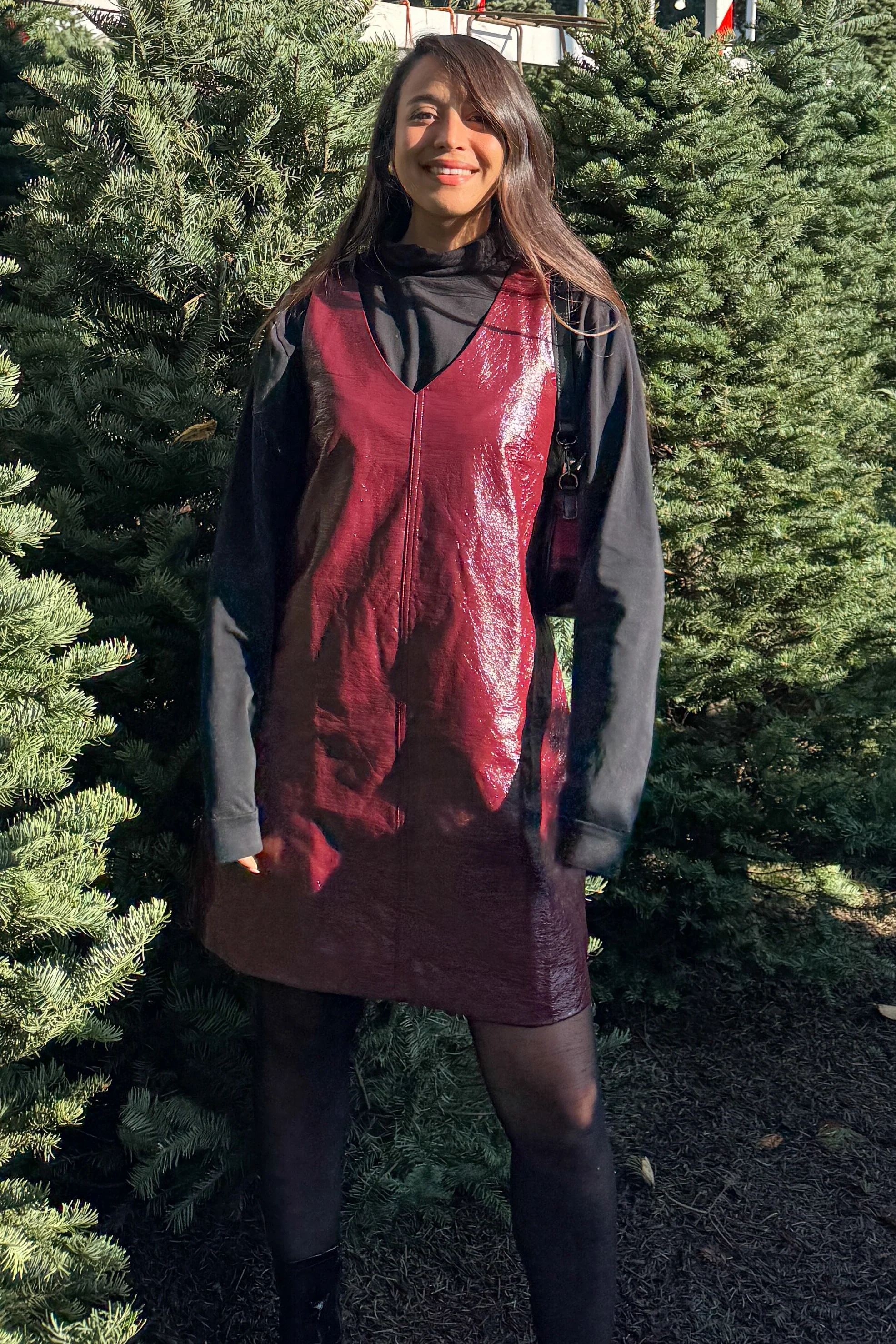 Wine Shift Dress - Image 6